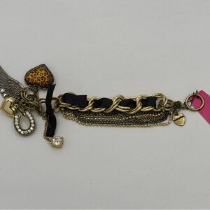 Gold and Black Chain Bracelet